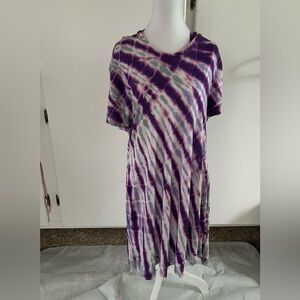 Ingear Purple & White Tie-Dye Cover up